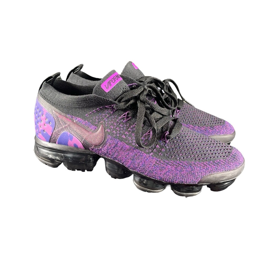 Nike Air Vapormax Flyknit 2 Midnight Purple 942842-013 Mens US Sz 8 Rare EUC